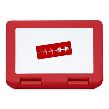Dumbbell heartbeat - Lunchbox - red - Front