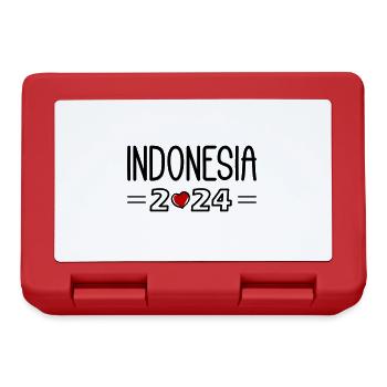 Indonesia 2024 Heart - Lunchbox - red - Front