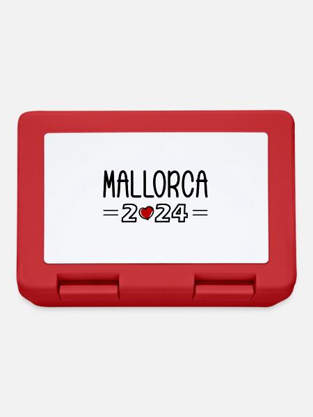 Mallorca 2024 Herz - Brotdose - Rot