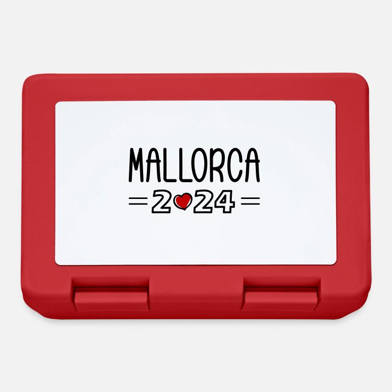 Mallorca 2024 Herz - Brotdose - Rot