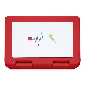 Microphone Pulse Heartbeat - Lunchbox - red - Front