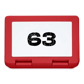 63 Zahl Trikot - Brotdose - Rot - Vorne