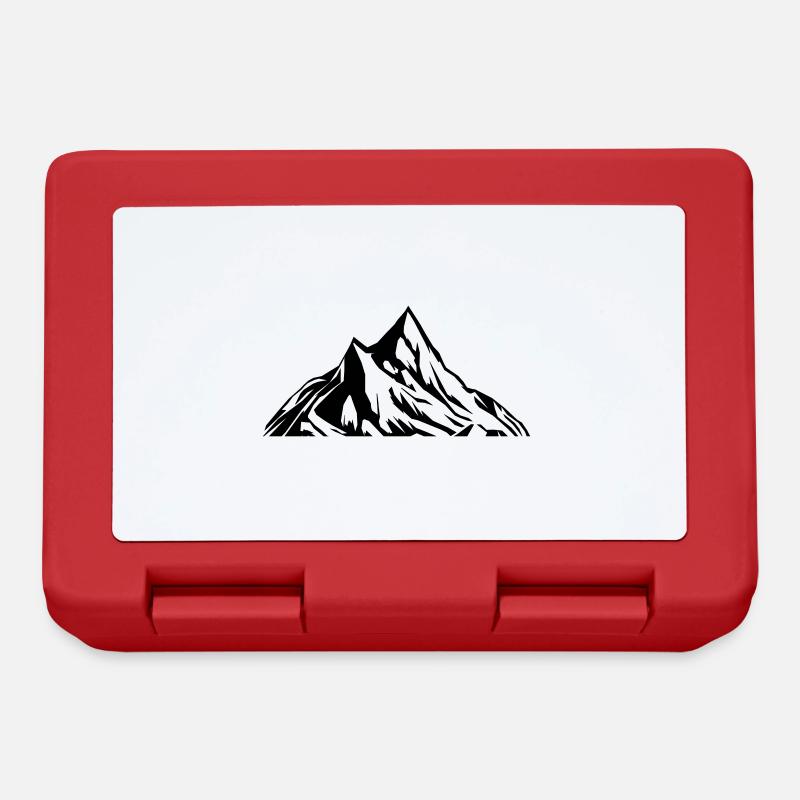 Berge Symbol Mountains - Brotdose - Rot