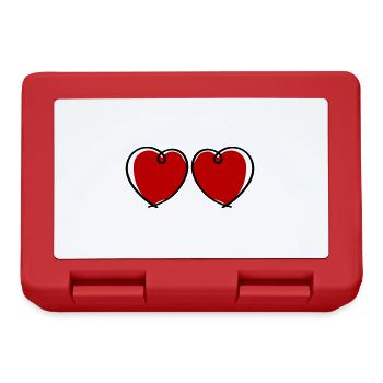 Herzen Love Symbol - Brotdose - Rot - Vorne