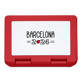Barcelona 2024 Heart - Lunchbox - red - Front