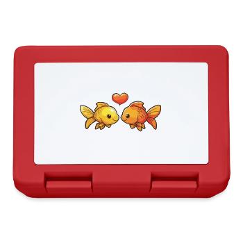 Goldfische Paar Fische Verliebt Tier Valentinstag - Brotdose - Rot - Vorne
