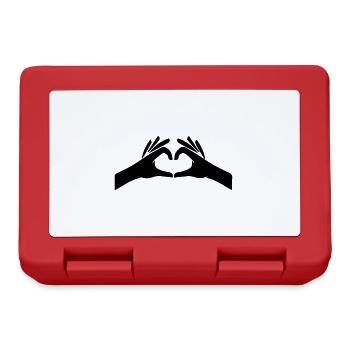 Symbole du cœur des mains - Boîte à goûter - rouge - Devant
