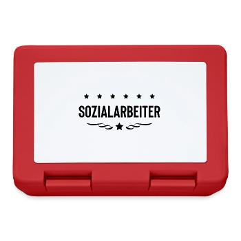 Sozialarbeiter Beruf - Brotdose - Rot - Vorne