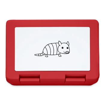 Armadillo Comic Animal - Lunchbox - red - Front
