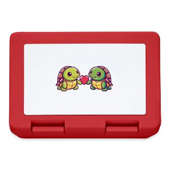 Turtle Couple Love Couple In Love - Lunchbox - red - Front