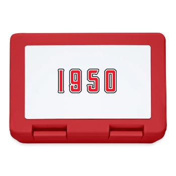 1950 Jahr Geburtstag - Brotdose - Rot - Vorne