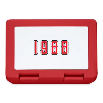 1988 Jahr Geburtstag - Brotdose - Rot - Vorne