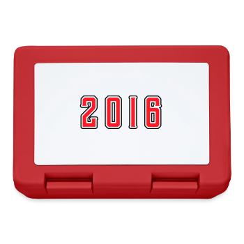 2016 year birthday - Lunchbox - red - Front
