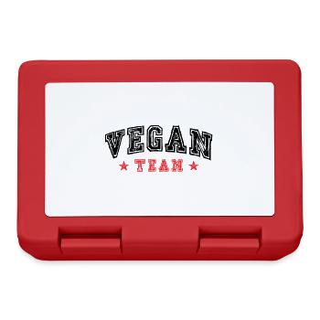 Équipe végétalienne - Boîte à goûter - rouge - Devant