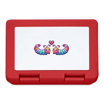 Worm Couple Love Couple In Love - Lunchbox - red - Front