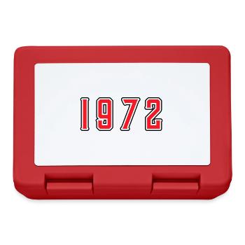 1972 Jahr Geburtstag - Brotdose - Rot - Vorne