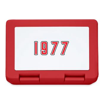 1977 Jahr Geburtstag - Brotdose - Rot - Vorne