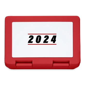 2024 Jahr - Brotdose - Rot - Vorne