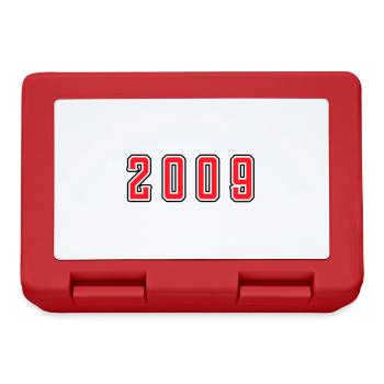 2009 Jahr Geburtstag - Brotdose - Rot - Vorne
