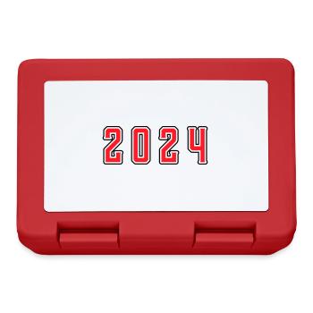 Anniversaire 2024 - Boîte à goûter - rouge - Devant