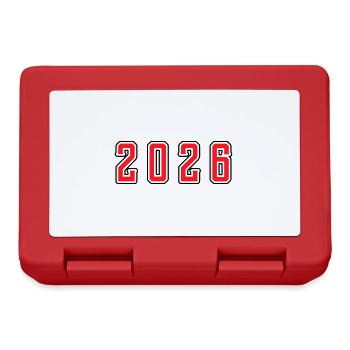 Anniversaire 2026 - Boîte à goûter - rouge - Devant
