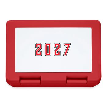 2027 year birthday - Lunchbox - red - Front