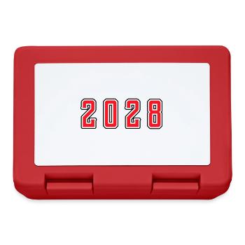 2028 Jahr Geburtstag - Brotdose - Rot - Vorne