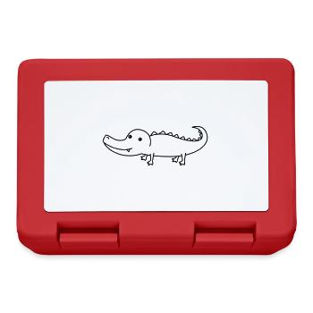 Alligator Comic Animal - Lunchbox - red - Front