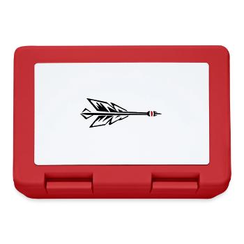 Darts Symbol Dartpfeil - Brotdose - Rot - Vorne