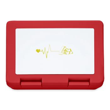 Gold Pulse Heart Love - Lunchbox - red - Front