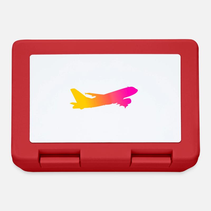 Airplane - Lunchbox - red