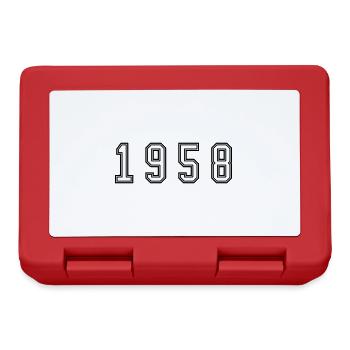 Numéro de l’année 1958 - Boîte à goûter - rouge - Devant