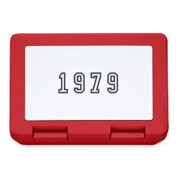 1979 Jahr Zahl - Brotdose - Rot - Vorne