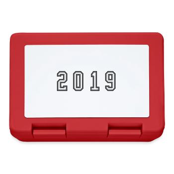 2019 Year Number - Lunchbox - red - Front