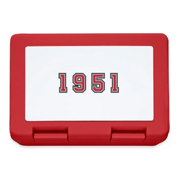 1951 year number - Lunchbox - red - Front