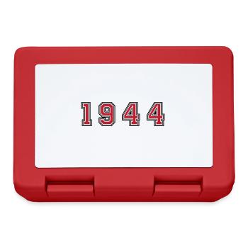 1944 Jahr Zahl - Brotdose - Rot - Vorne