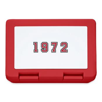 1972 Jahr Zahl - Brotdose - Rot - Vorne