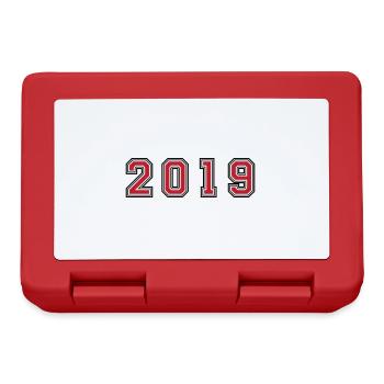 2019 year number - Lunchbox - red - Front