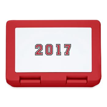 2017 Jahr Zahl - Brotdose - Rot - Vorne