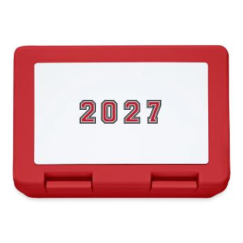 2027 year number - Lunchbox - red - Front
