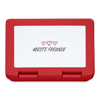Amitié Meilleurs amis Coeur Amour - Boîte à goûter - rouge - Devant