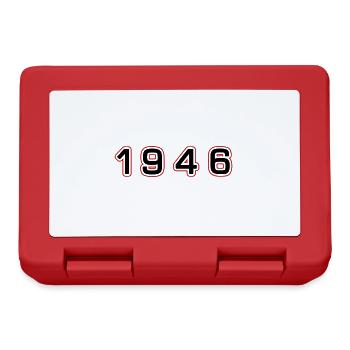 1946 Jahr Zahl - Brotdose - Rot - Vorne