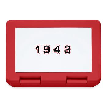 1943 Jahr Zahl - Brotdose - Rot - Vorne