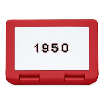 Numéro de l’année 1950 - Boîte à goûter - rouge - Devant