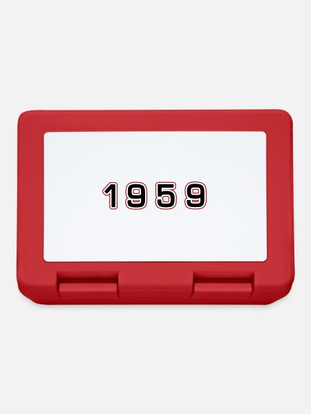 Numéro de l’année 1959 - Boîte à goûter - rouge