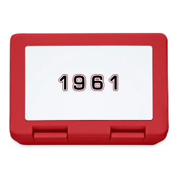 1961 Year Number - Lunchbox - red - Front