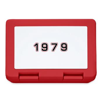 1979 Jahr Zahl - Brotdose - Rot - Vorne
