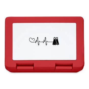 Diving fins pulse heart - Lunchbox - red - Front
