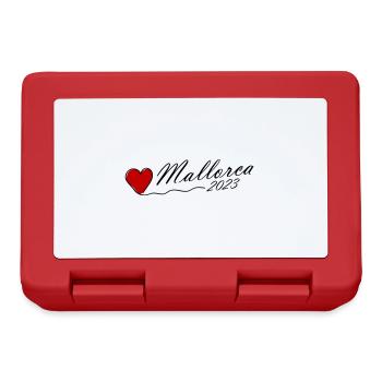 Mallorca 2023 Herz - Brotdose - Rot - Vorne