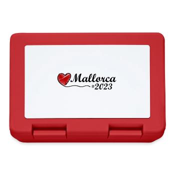 Majorque 2023 Coeur - Boîte à goûter - rouge - Devant